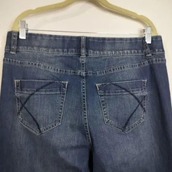 4869) Lane Bryant Tighter Tummy Fit Hi Rise Medium Wash Bootcut Jeans 14 Reg - Picture 7 of 10